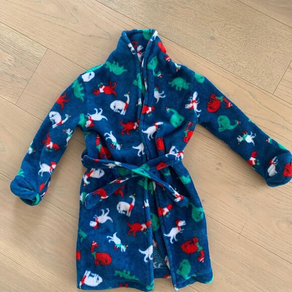 Toddler Boys Pajama and Robe Bundle Size 4/5 - Angel Dear Bamboo PJs - Picture 2 of 5